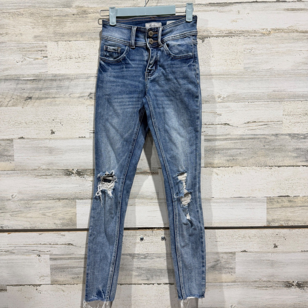KanCan Signature Ankle Skinny Jeans Juniors Size 22" / 00 Distressed Denim0