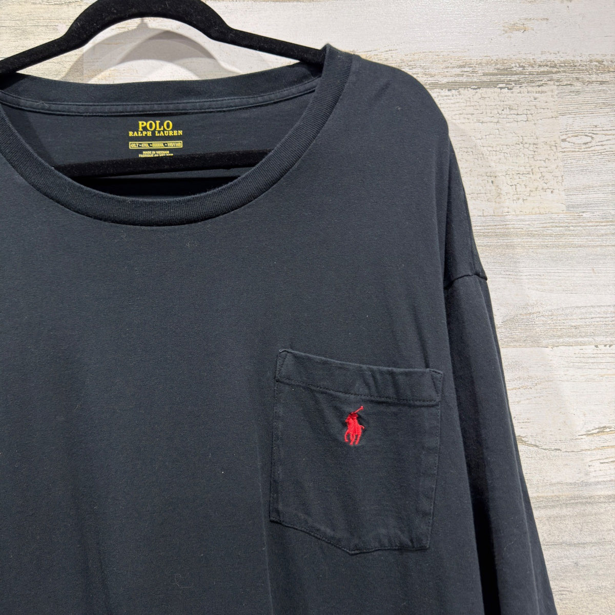 Polo Ralph Lauren Pocket T-Shirt Men 4XLT Black Pony Logo Classic *Flawed1