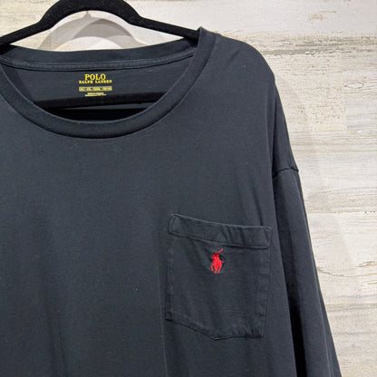 Polo Ralph Lauren Pocket T-Shirt Men 4XLT Black Pony Logo Classic *Flawed1
