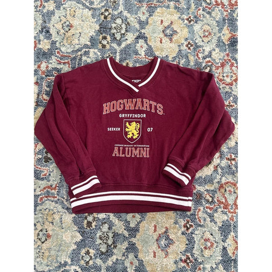 Harry Potter Sweatshirt Girls XS 6/6X Maroon Gryffindor Alumni Seeker0