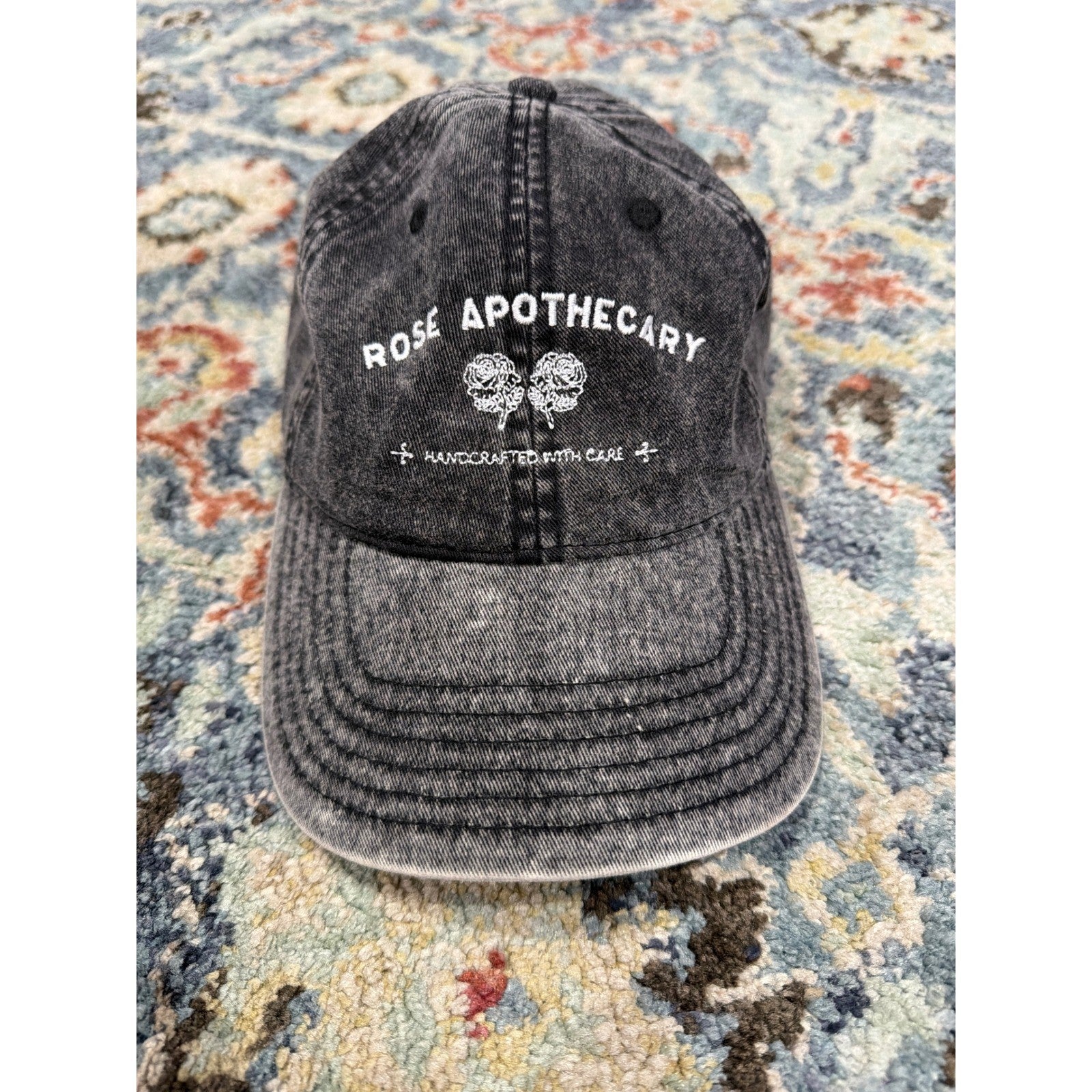 OTTO Rose Apothecary Hat Women OS Grey Schitt's Creek Acid Wash Dad Cap EUC1