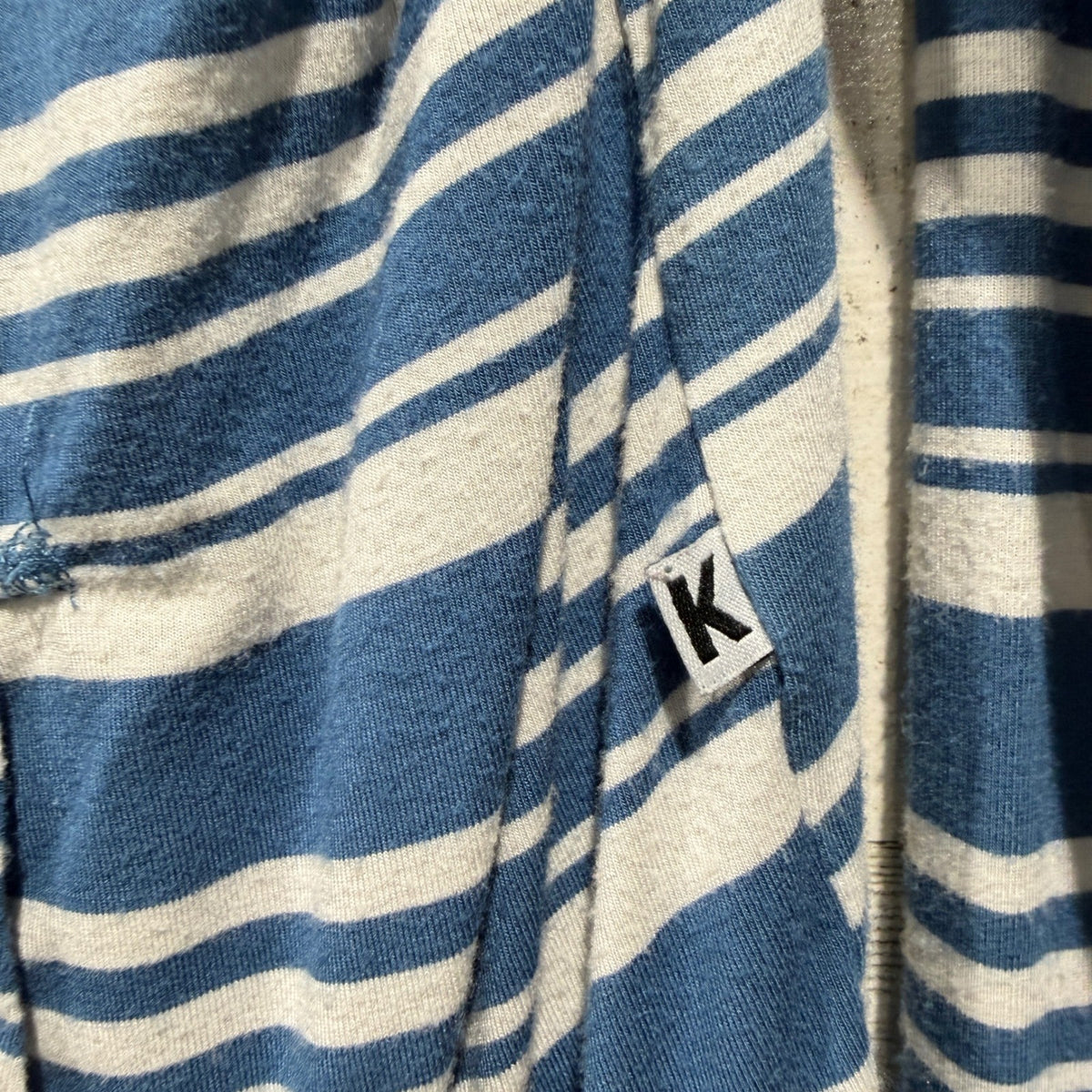 Kickee Pants Striped Zip Up Hoodie Womens Large Blue Bamboo Viscose3