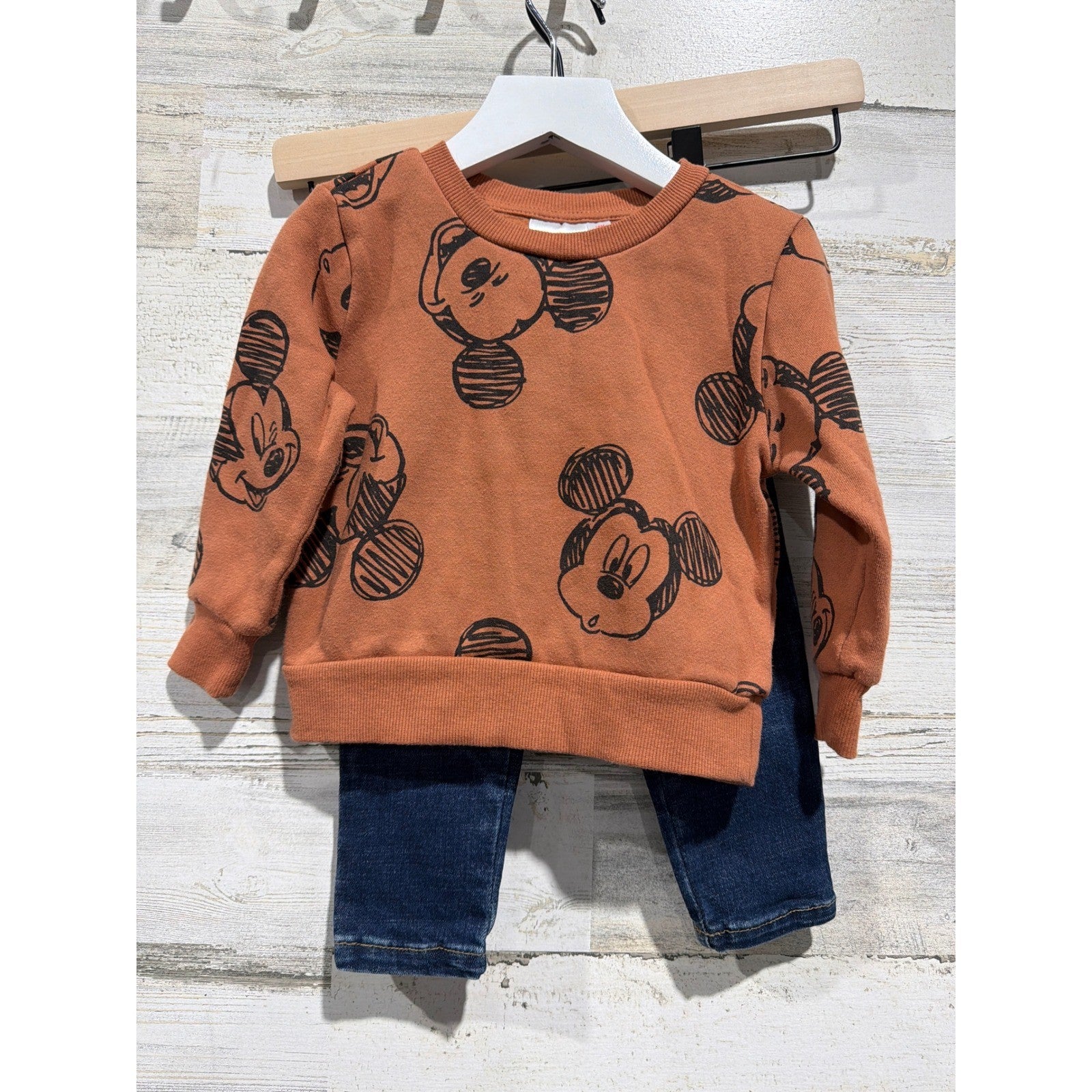 Mickey Elmo Spiderman Old Navy Boys 18-24M Sweatshirt Jeans Bundle Characters5