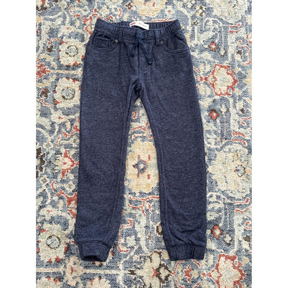 Levi Knit Joggers Boys Size Small 8-10 Navy Blue Heathered EUC1
