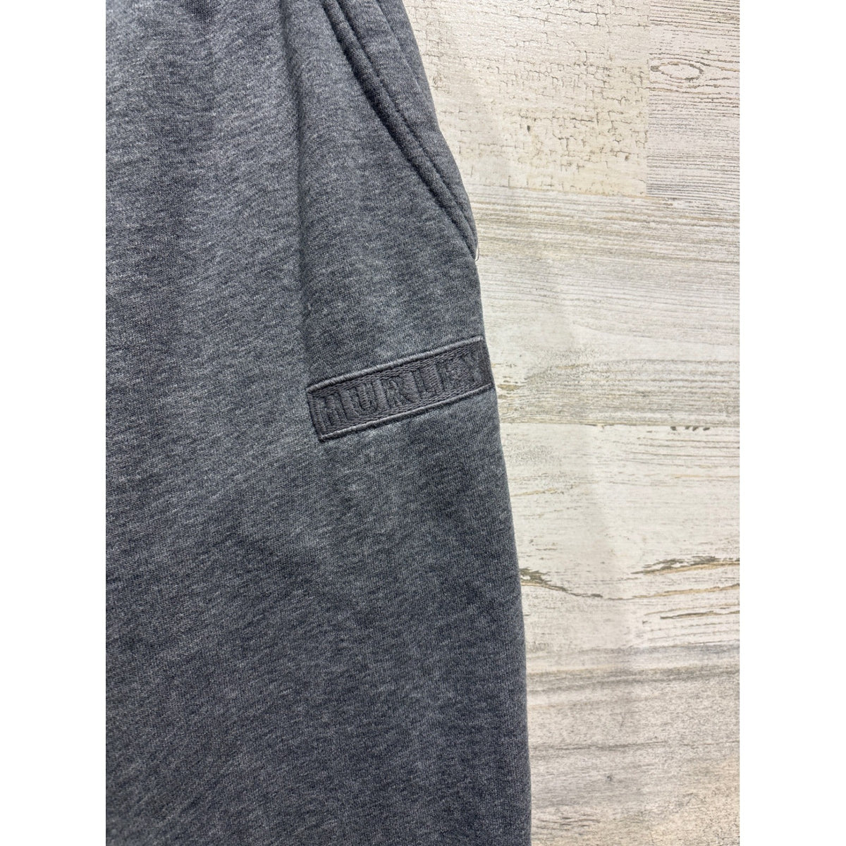 Hurley Sweatpants Men L Gray Fleece Joggers Athleisure1