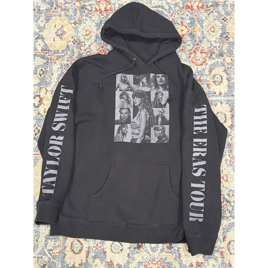 Taylor Swift Eras Tour Hoodie Women XL Black Official Merch Houston EUC0