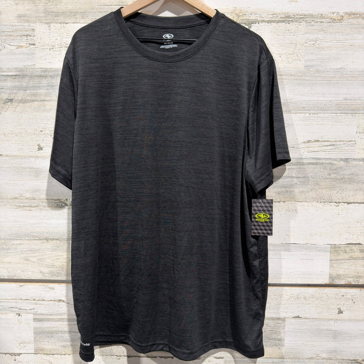 Athletic Works Poly Jersey Tee Men 2XL Black Stripe Active Sporty NWT0
