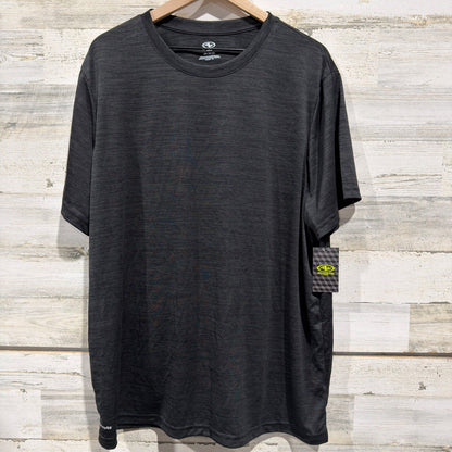 Athletic Works Poly Jersey Tee Men 2XL Black Stripe Active Sporty NWT0