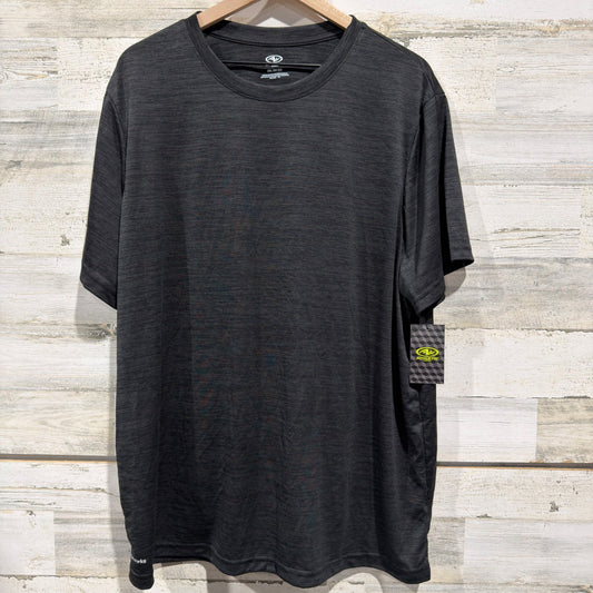 Athletic Works Poly Jersey Tee Men 2XL Black Stripe Active Sporty NWT0
