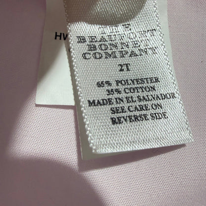 The Beaufort Bonnet Company Jumper Dress Girls 2T Pink Blue Colorblock Preppy3