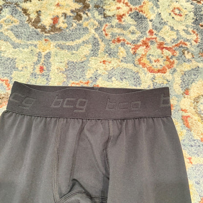 BCG Compression Leggings Boys Size S 8 Black Performance Base Layer Athletic EUC1