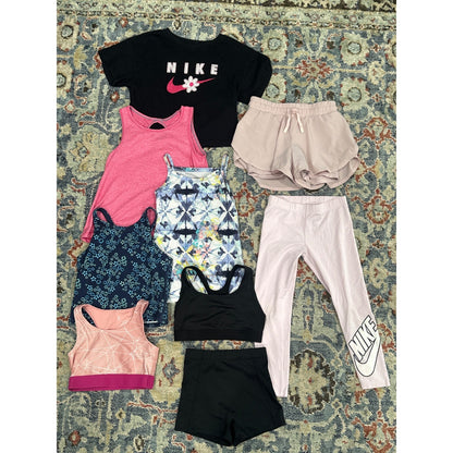 Nike Ivivva All in Motion Girls Size 6 Activewear Bundle Pink Black EUC0