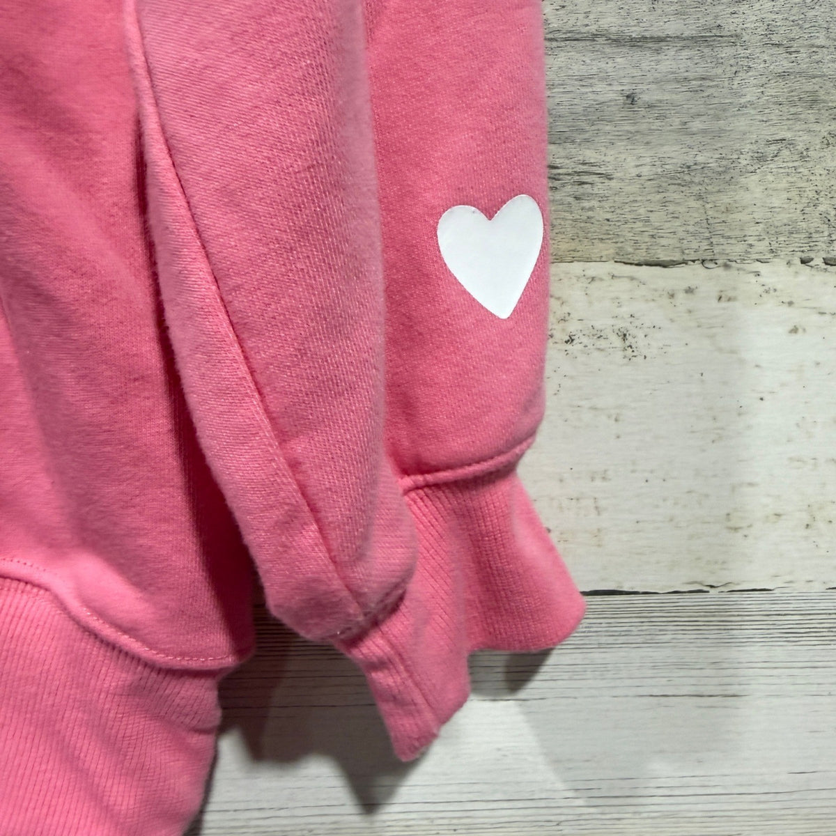 Old Navy Follow Your Heart Sweatshirt Girls L 10-12 Pink Cotton Blend Preppy3