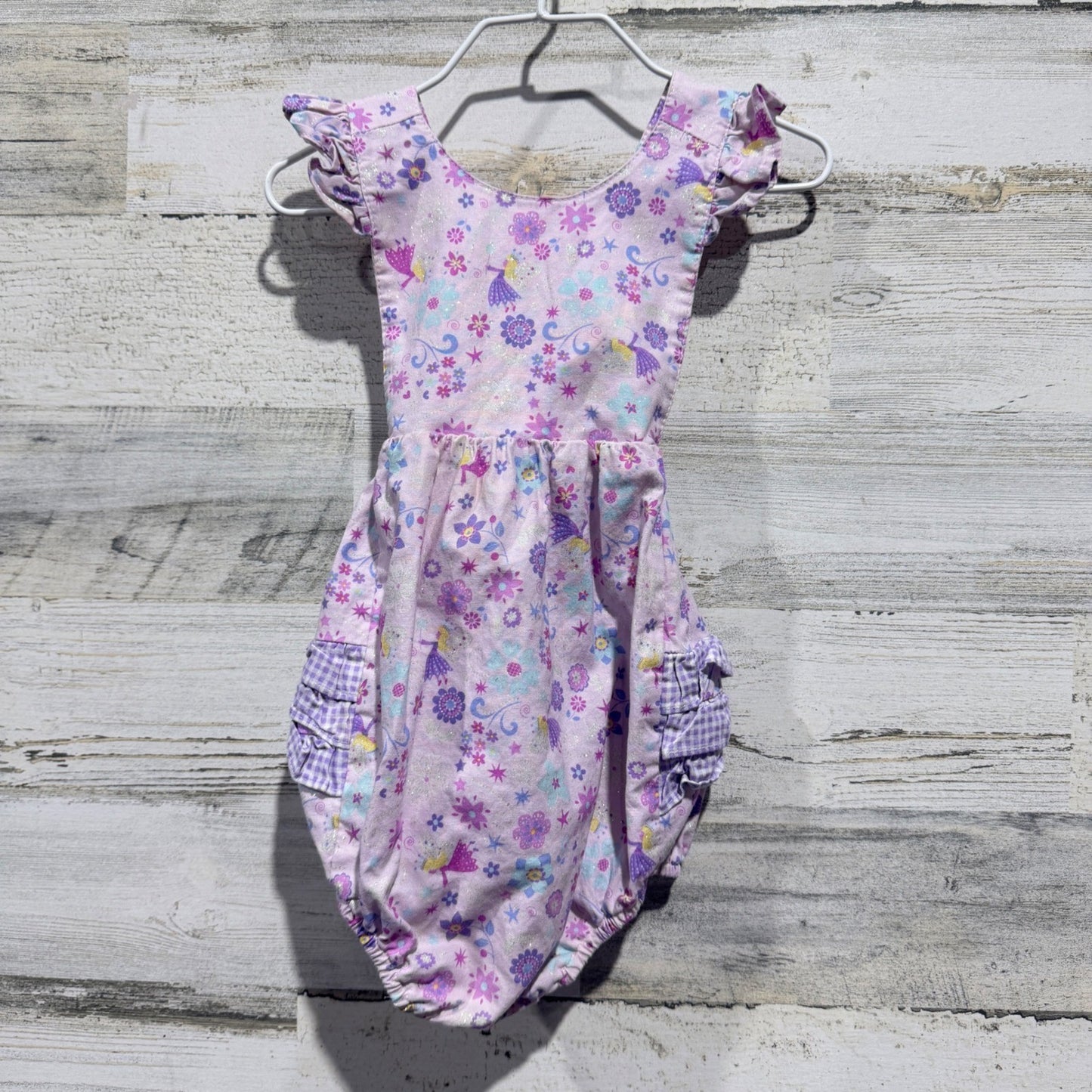 Southern Sunshine Kids Ruffle Bubble Girls 18M Pink Fairy Sparkle Boutique EUC0