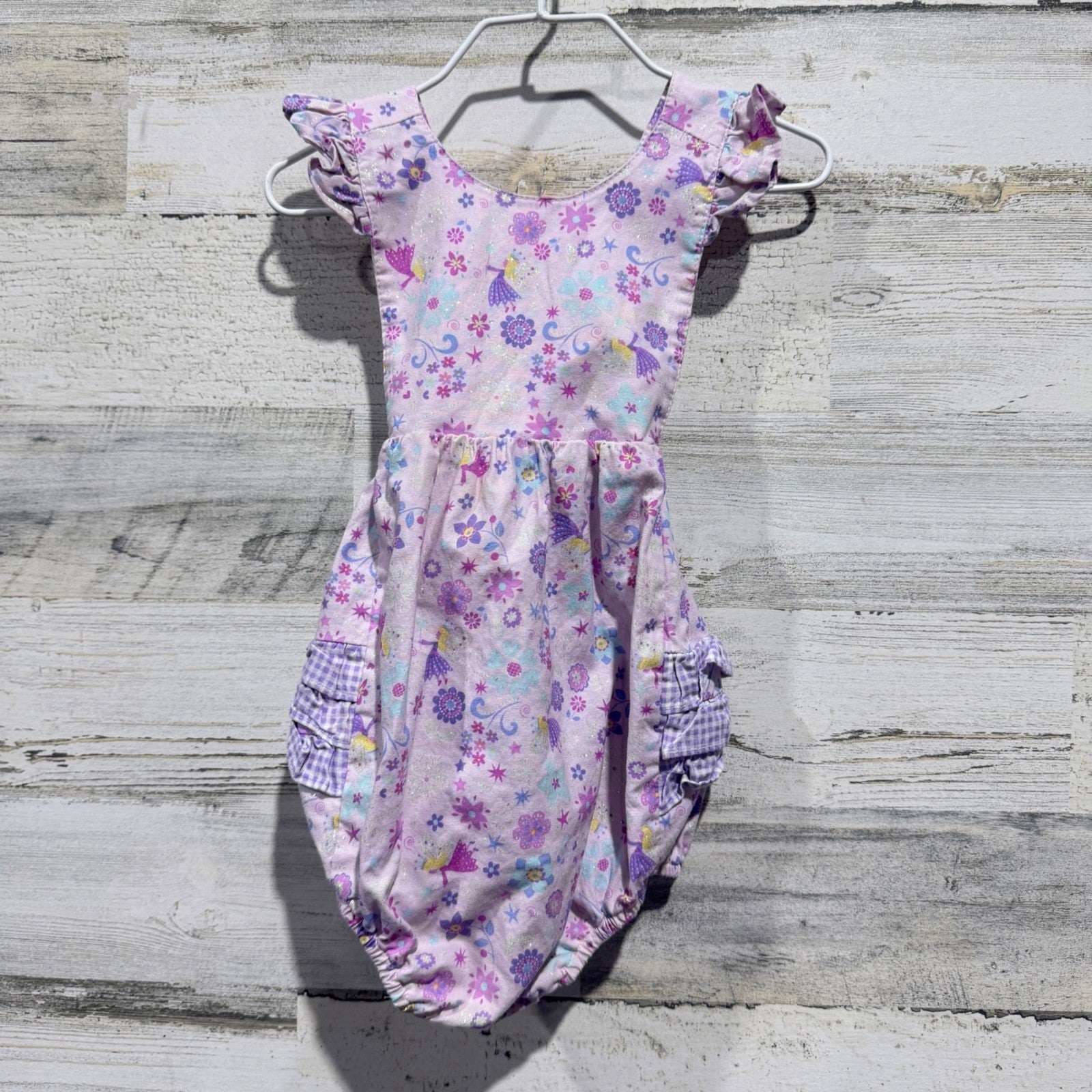 Southern Sunshine Kids Ruffle Bubble Girls 18M Pink Fairy Sparkle Boutique EUC0
