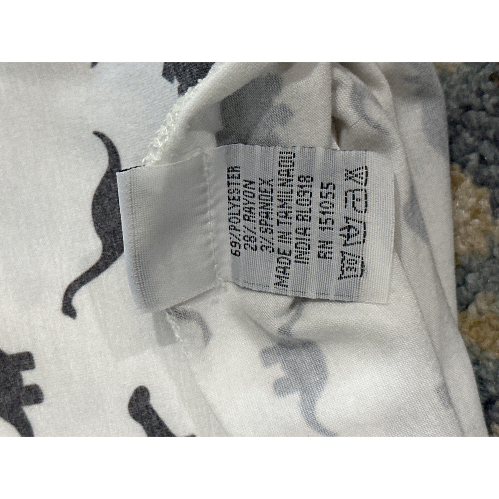 Copper Pearl Swaddle Blanket & Hat Set White Gray Dinosaur3