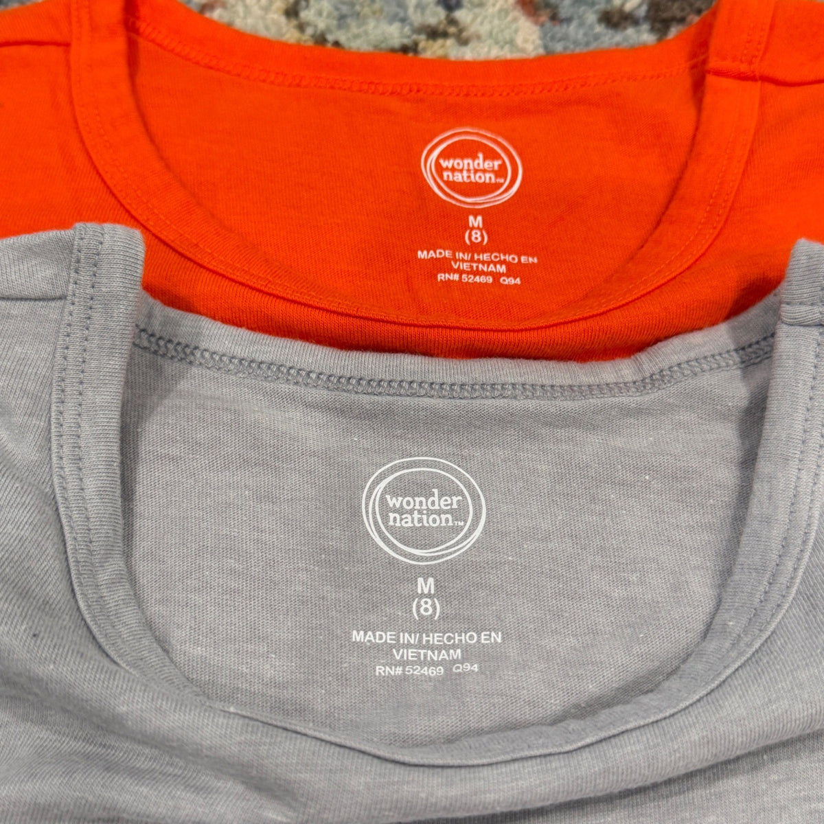 Tank Tops Boys Size 8 Orange Grey Sleeveless Basics EUC1