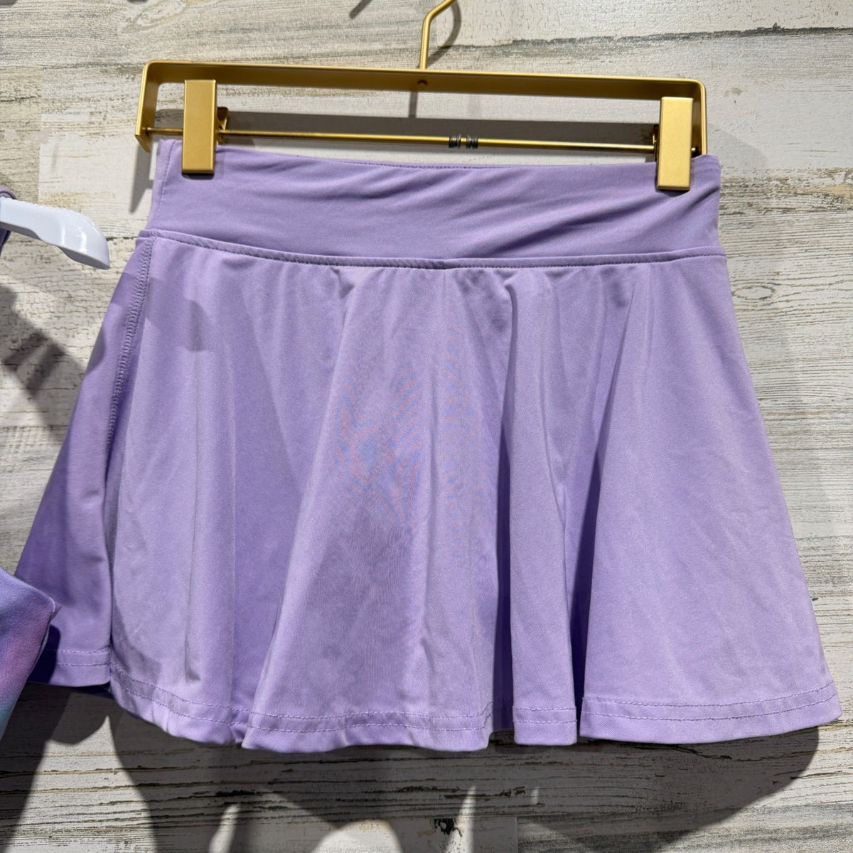 BCG Club Sports Skort Bra Set Girls M 8-10 Purple Tie Dye Polyester Spandex EUC2