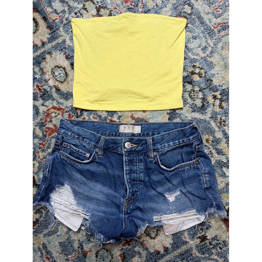 American Eagle S Top We The Free Size 25 Shorts Women Distressed Festival0