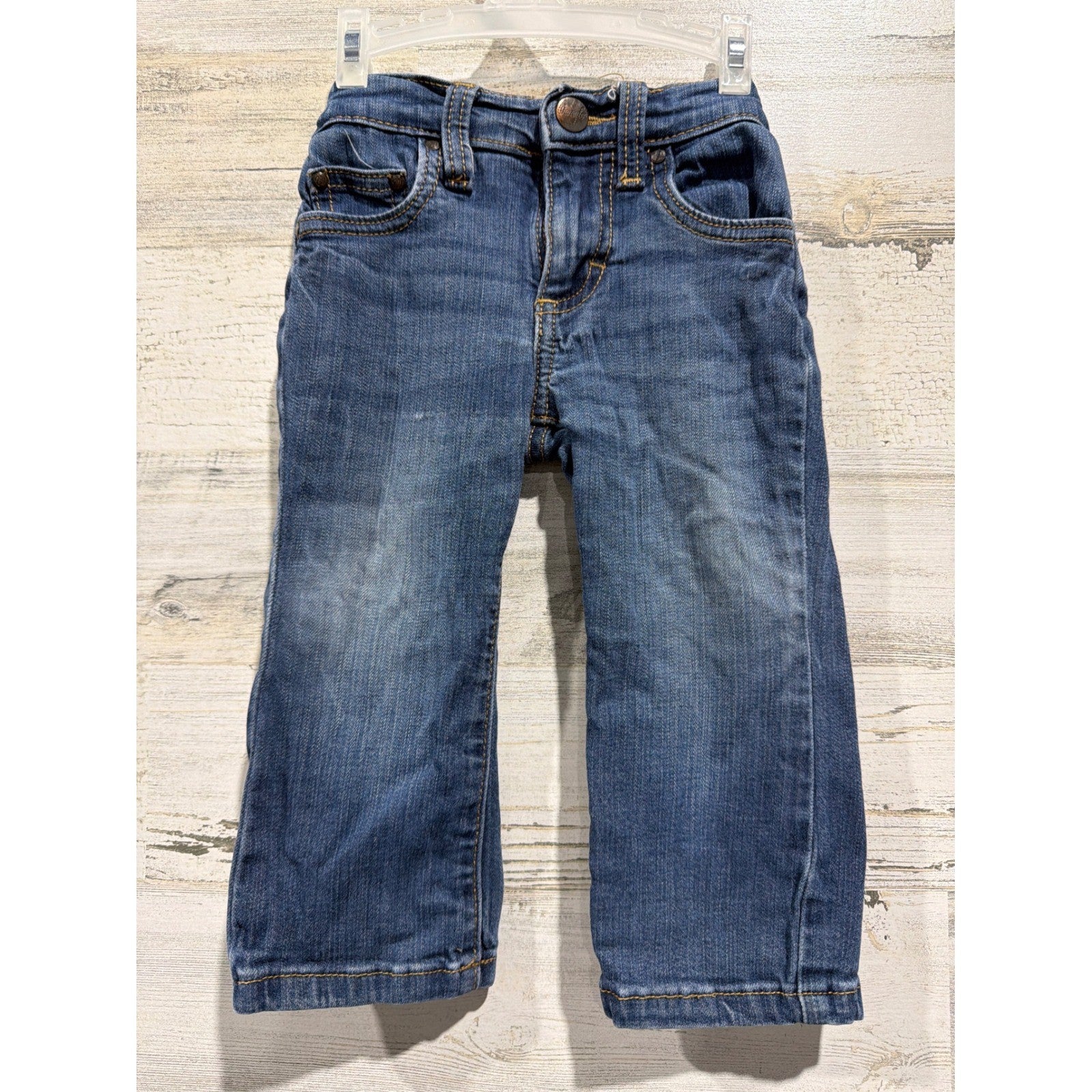 Wrangler Jeans Boys 18M Blue Denim Straight Leg Western GUC0
