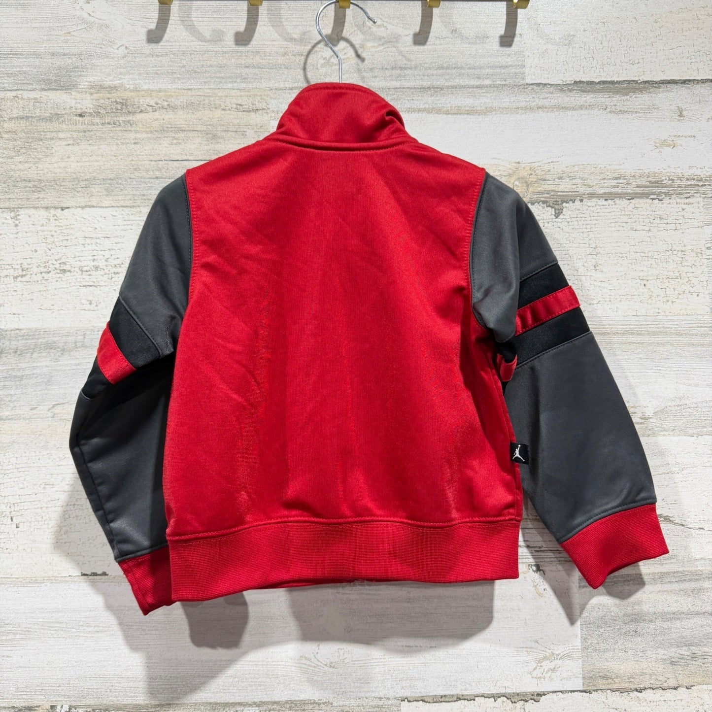 Jordan Track Jacket Boys 2T Red Gray Jumpman Air Sportswear EUC2