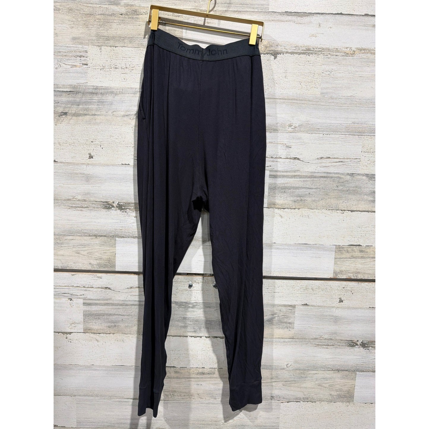 Tommy John Lounge Pants Men Large Black Second Skin Jogger EUC3