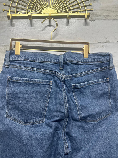 Old Navy Slouchy Straight Jeans Women 10 Blue High Rise Denim 90s Core EUC3