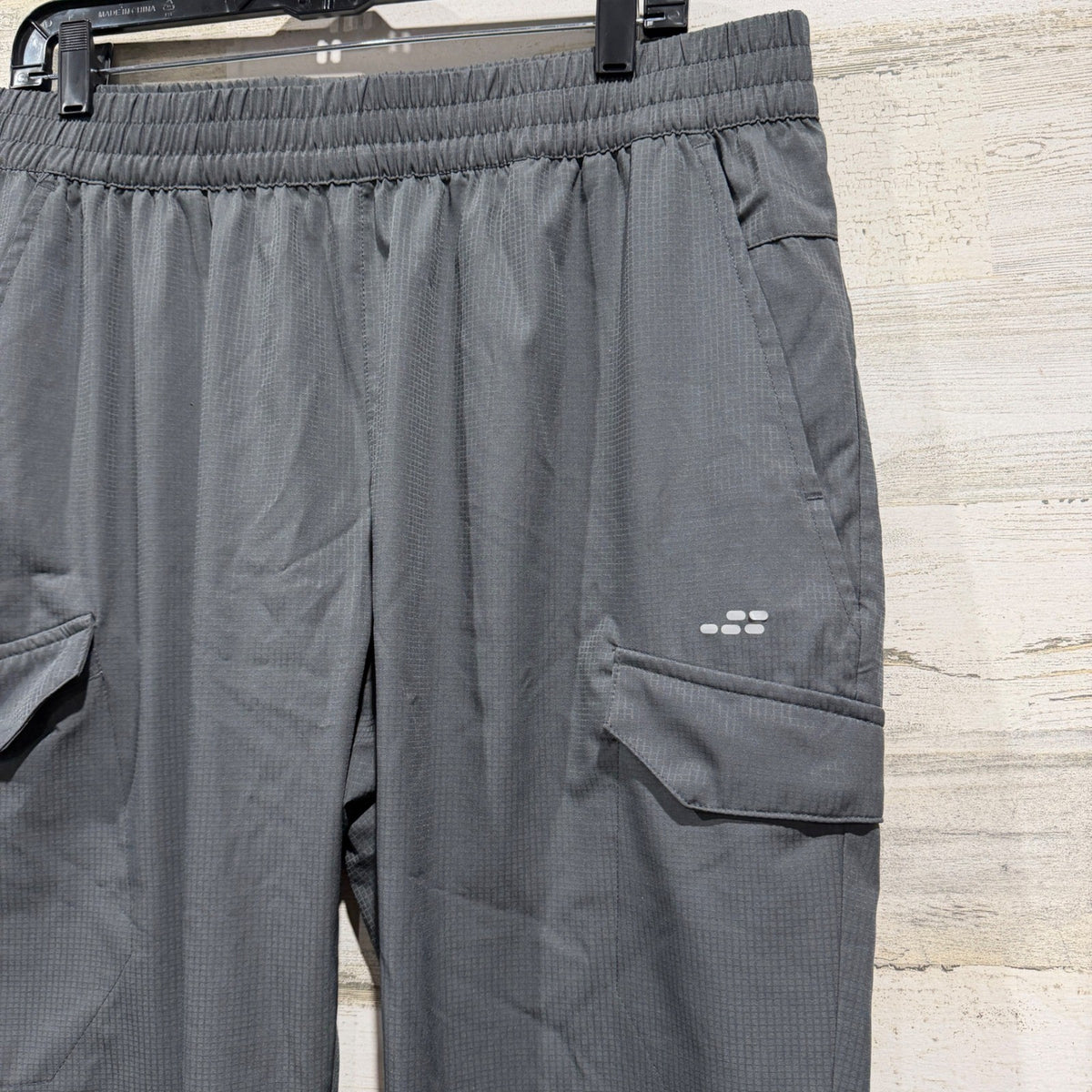 BCG Cargo Jogger Pants Men XL Gray Ripstop Stretch Athleisure EUC1