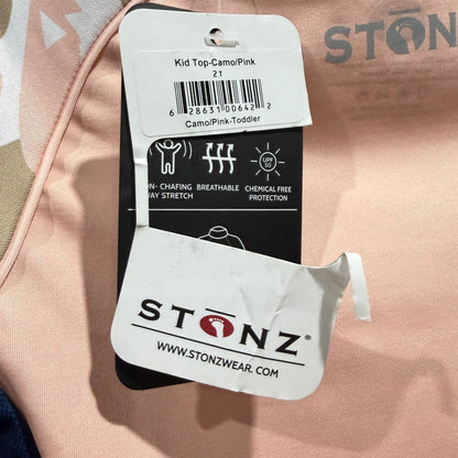 Stonz Sun Shirt Rash Guard Girls 2T Pink Camo UPF 50 Summer NWT *Flawed*6