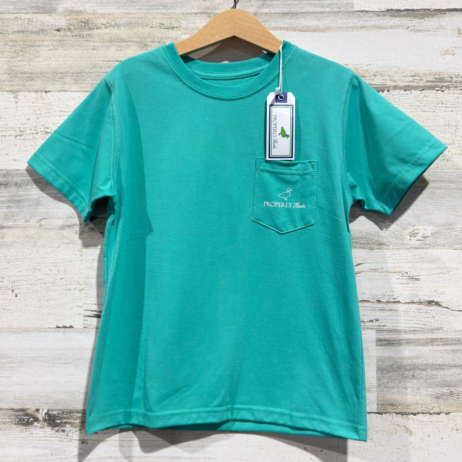Properly Tied T-Shirt Boys 6 Green Diving Mallard Pima Cotton Preppy NWT4