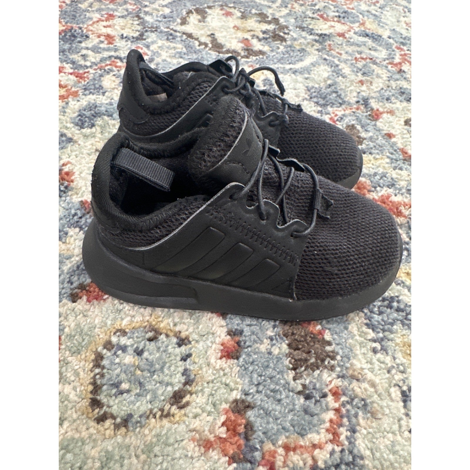 Adidas Sneaker Toddler Boys Size 5 Black Mesh Low Top EUC1