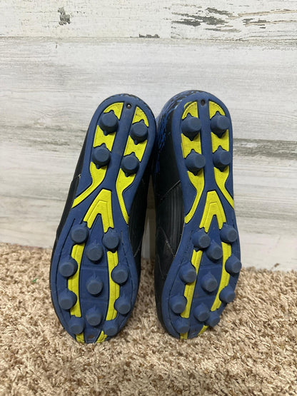 Brava Soccer Cleats Kids Size 6 Black Blue Splatter Athletic Shoes GUC4