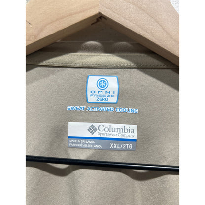 Columbia Performance T-Shirt Men XXL Tan Raglan Sleeve Gorpcore EUC1