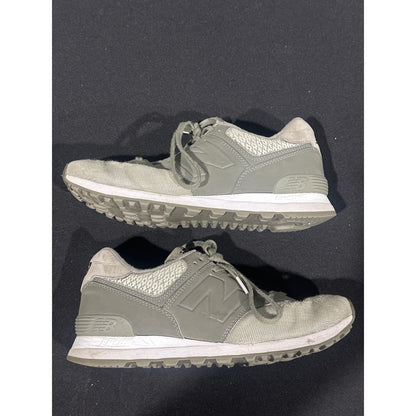 New Balance 574 Sneakers Womens 9 Olive Green Mesh Suede Low Top3
