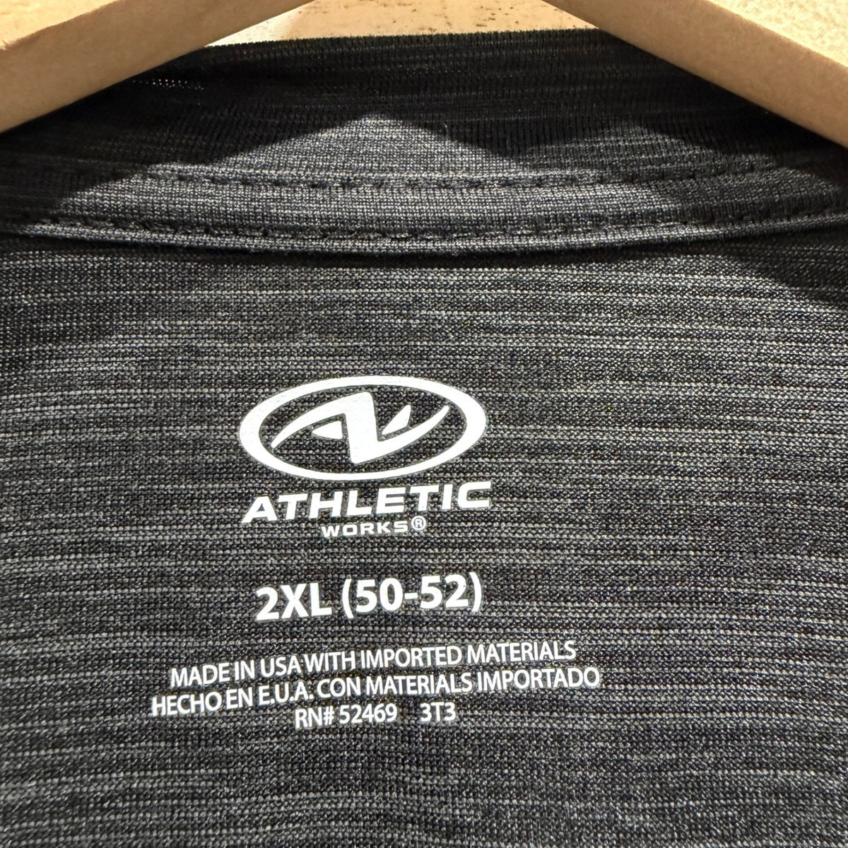 Athletic Works Poly Jersey Tee Men 2XL Black Stripe Active Sporty NWT3