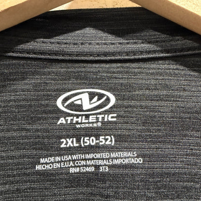 Athletic Works Poly Jersey Tee Men 2XL Black Stripe Active Sporty NWT3