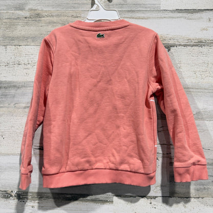 Lacoste Big Croc Logo Sweatshirt Girls Size 6 Peach Preppy EUC4