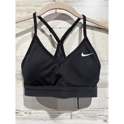 Nike Indy Sports Bra Women XS Black Adjustable Straps Mesh Back EUC0