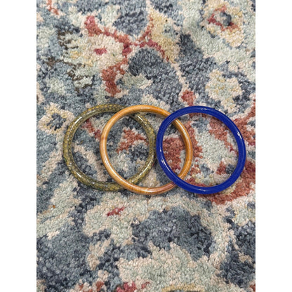 Bangle Bracelet Women Multicolor Glass Stackable Boho EUC0