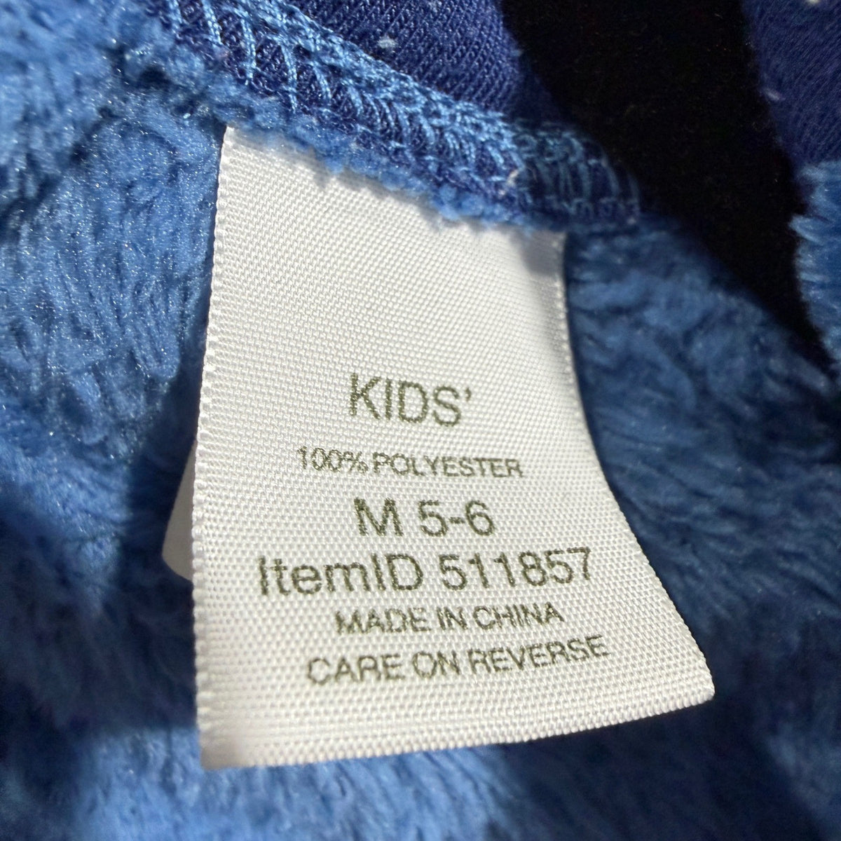 L.L. Bean Shark Hooded Fleece Robe Kids 5-6 Blue Polyester Animal Flawed*3