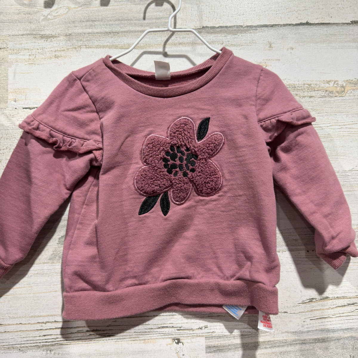 PL Baby Graphic Sweatshirt Set Girls 24M Purple Pink Cotton Blend Casual EUC3