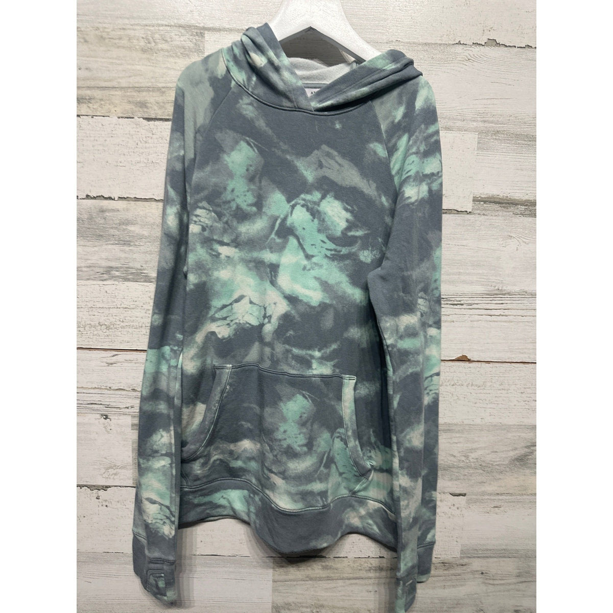 Athleta Girl Hoodie Girls XL 14 Blue Green Tie Dye In Your Element 2.0 EUC0