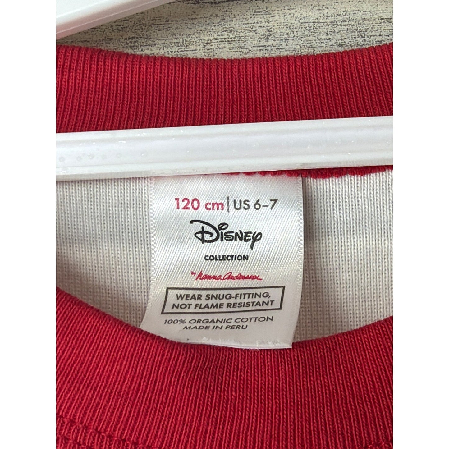 Hanna Andersson Pajama Set Kids 6-7 White Mickey Mouse Disneycore EUC2