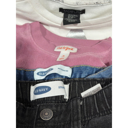 Cat & Jack Rachel Zoe Old Navy Girls 4T Multicolor Sweatshirt Jean Bundle GUC7