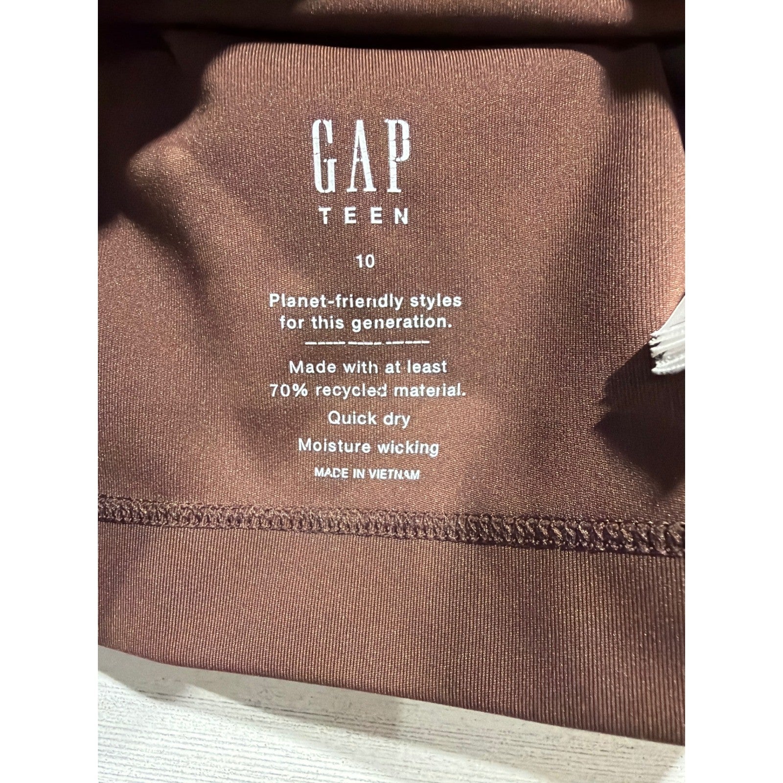 Gap All In Motion Outfit Girls 10 Brown Pink Floral Activewear Sporty EUC3