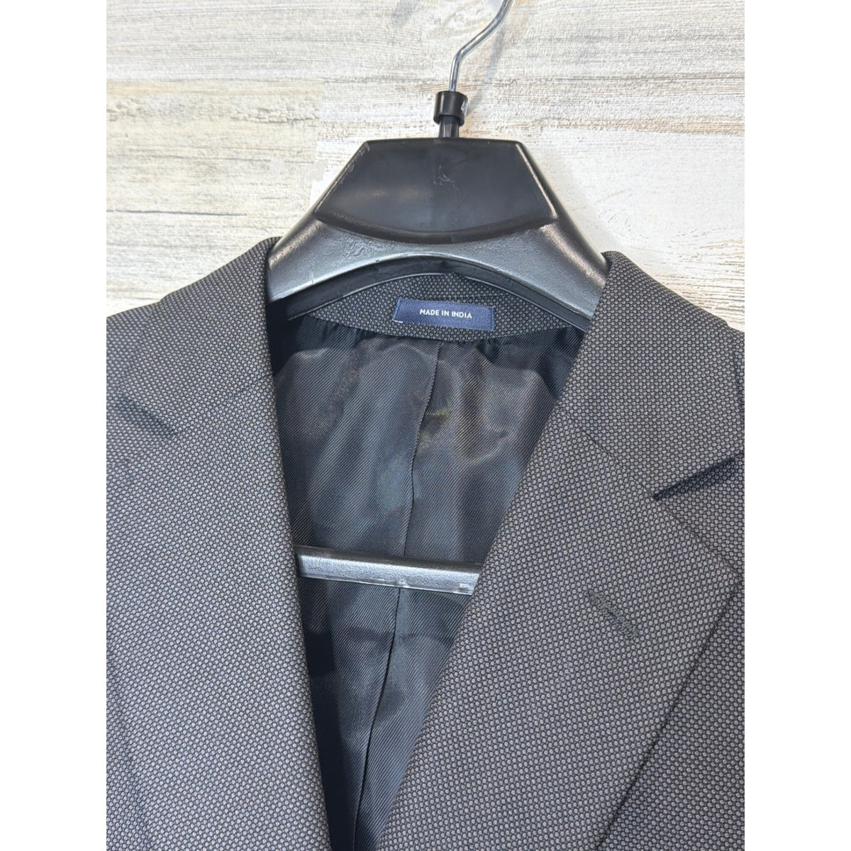 Stafford Suit Jacket Mens 46R Gray Classic Fit Travel Performance Blazer EUC4