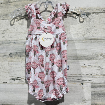 Little Dreamers Designs Bubble Romper Girls 12-18M Pink Hot Air Balloon NWT0