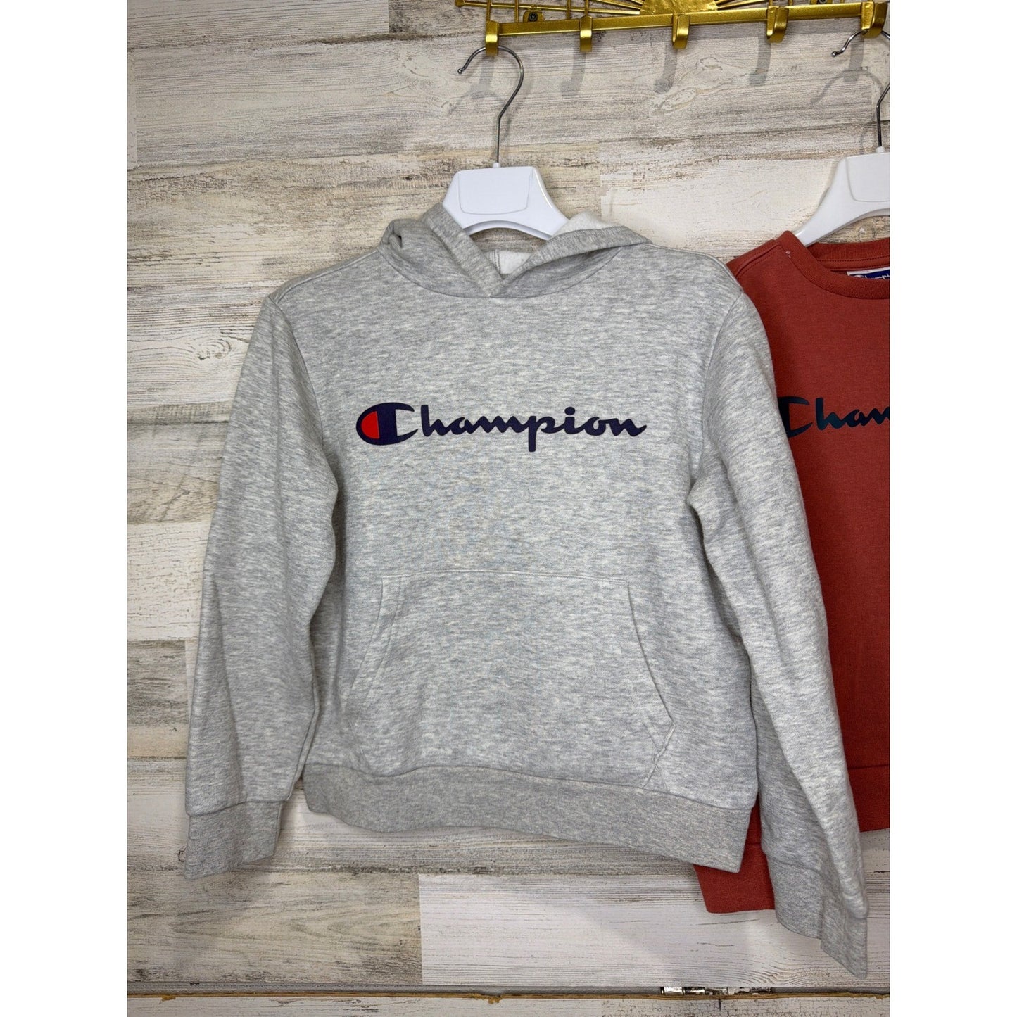 Champion Hoodie Sweatshirt Bundle Boys 7 Logo Fall Winter Sporty Athletic2