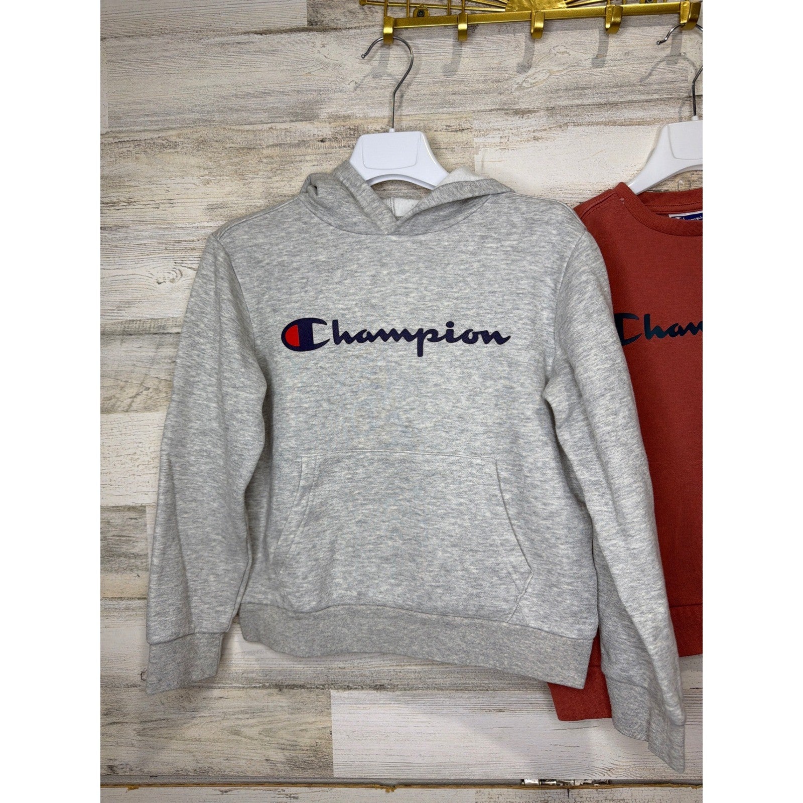 Champion Hoodie Sweatshirt Bundle Boys 7 Logo Fall Winter Sporty Athletic2