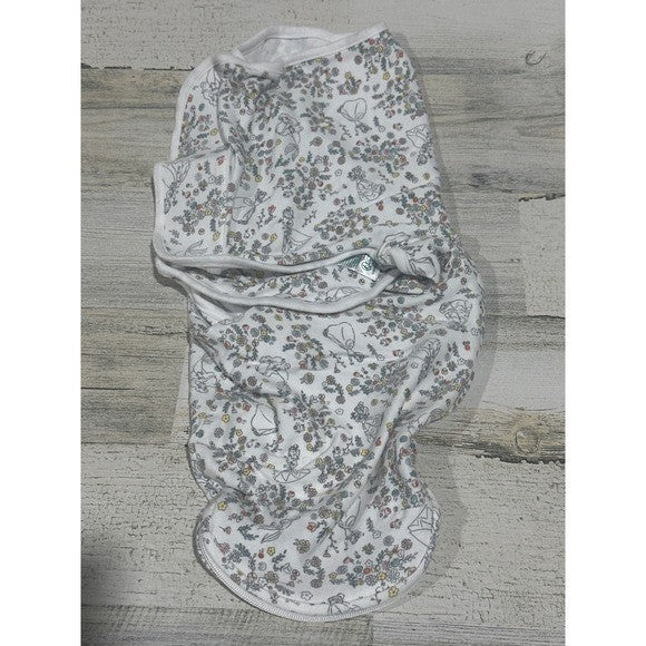 Disney Baby Aden Anais Swaddle 0-3M White Floral Princess Ariel Belle EUC0